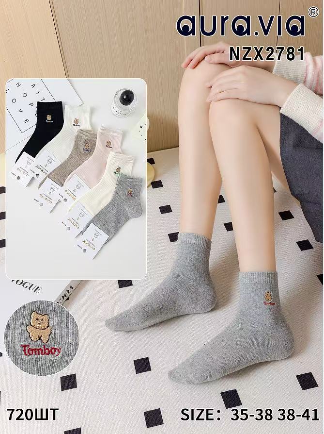 Skarpety damskie Roz 35-41, Mix kolor Paczka 40 szt